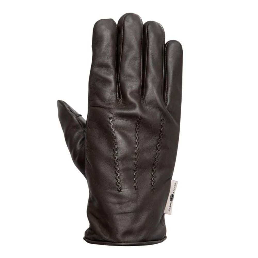 Pretty Green Mens Sheepskin 3 Point Stitch Glove / Brown
